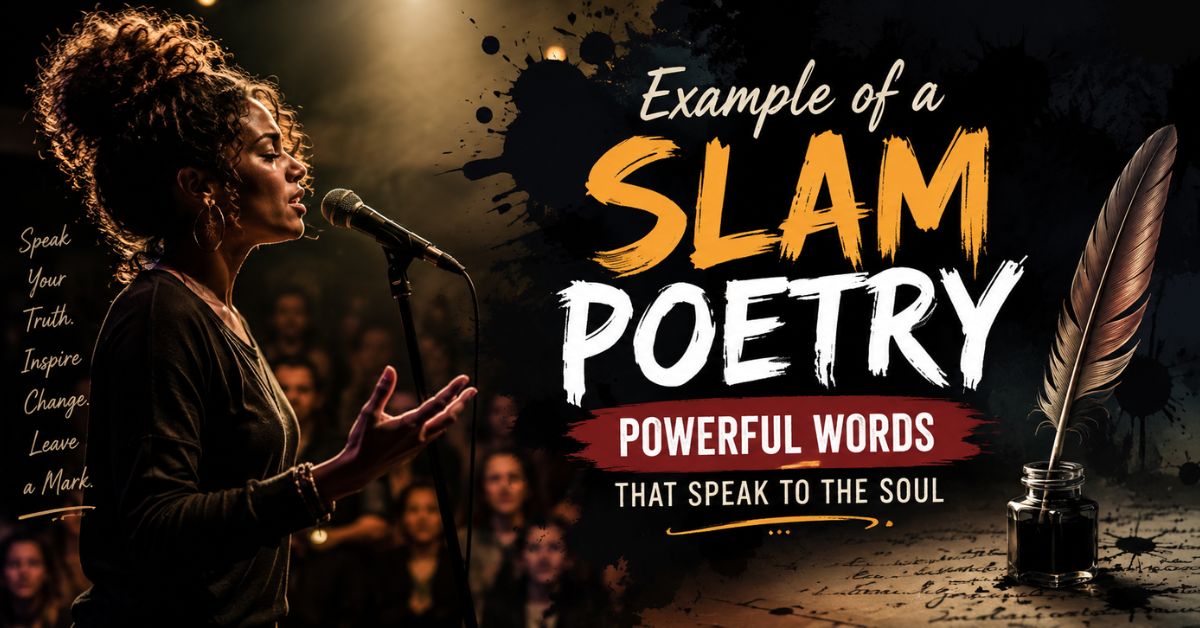 Example of a Slam Poetry
